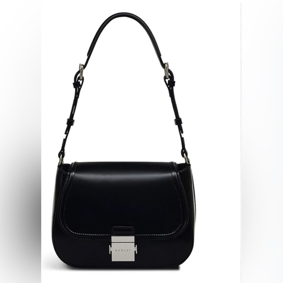 Radley London Newton Place MD Flap C/B. Black/Silver. - Picture 1 of 12